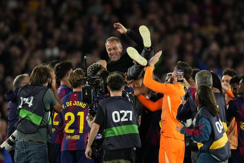 Myndir frá fögnuði Barcelona - „Næsta skref er að vinna Meistaradeildina“