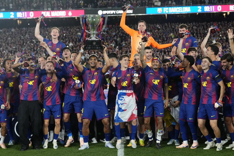 Myndir frá fögnuði Barcelona - „Næsta skref er að vinna Meistaradeildina“
