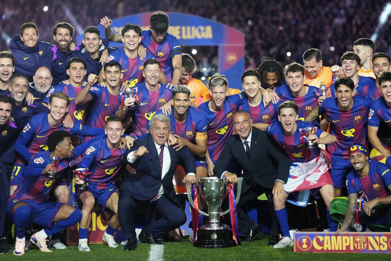 Myndir frá fögnuði Barcelona - „Næsta skref er að vinna Meistaradeildina“