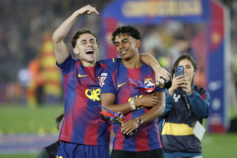 Myndir frá fögnuði Barcelona - „Næsta skref er að vinna Meistaradeildina“