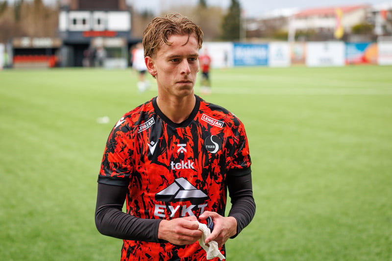 Theodór Ingi átti mjög góðan leik í dag