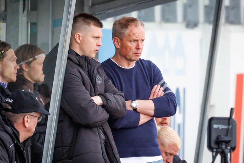 Hilmar Árni Halldórsson og Óskar Hrafn Þorvaldsson, þjálfarar KR.