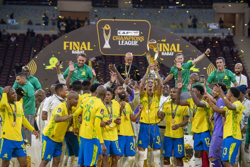 Það koma níu leikmenn Suður-Afríku úr Mamelodi Sundowns.