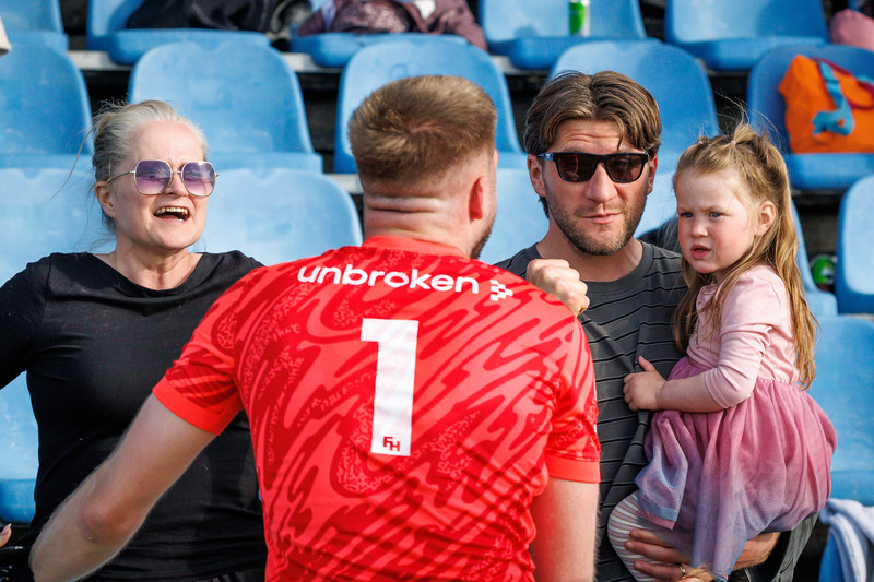 Ísak Bergmann og Davíð Þór fögnuðu dátt fyrsta sigri FH