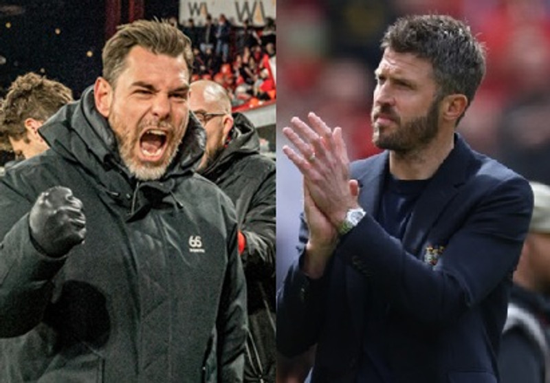Freyr Alexandersson mætir Michael Carrick í næsta mánuði.