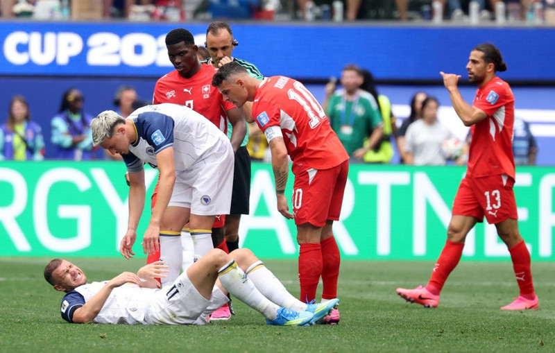 Granit Xhaka átti frábæran leik með Sviss