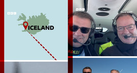 Komu við á Íslandi þegar þeir flugu á pínulítilli...