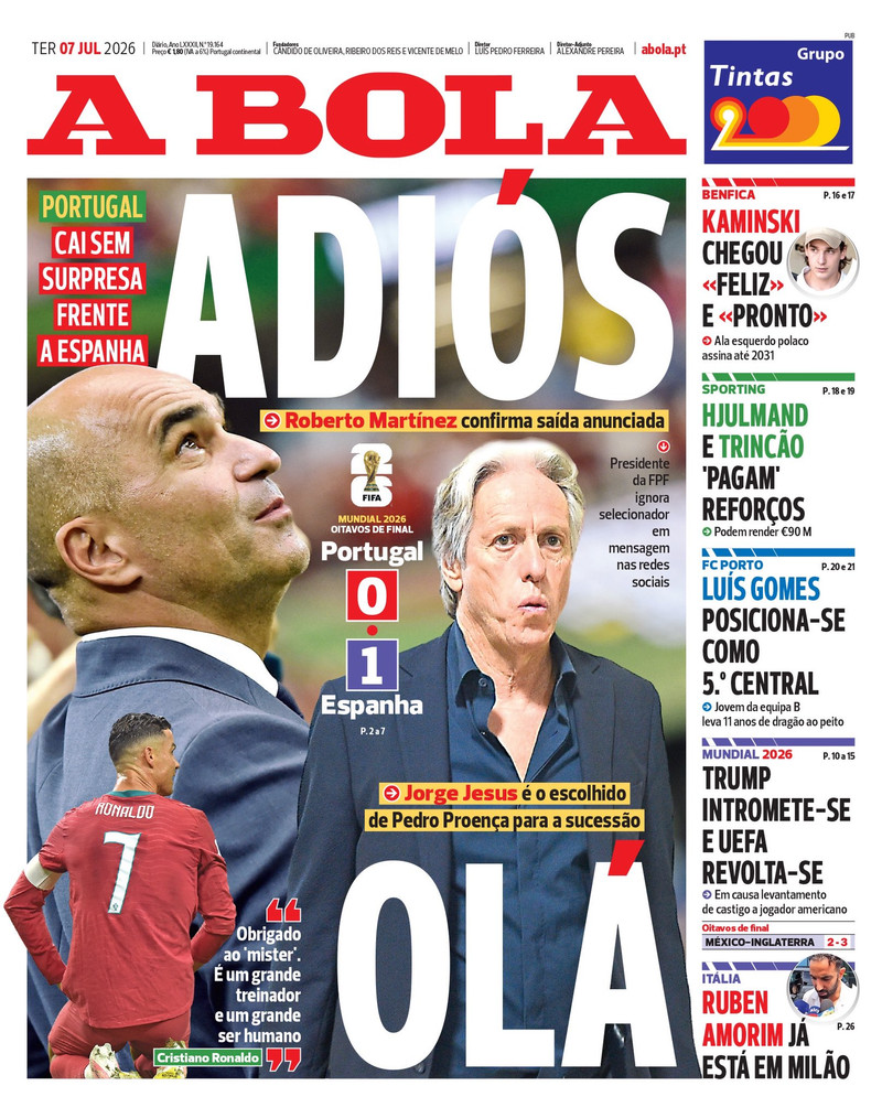 A Bola segir tími til að Ronaldo hætti að leika fyrir portúgalska landsliðið.