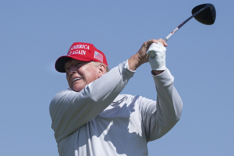 Donald Trump í golfi.