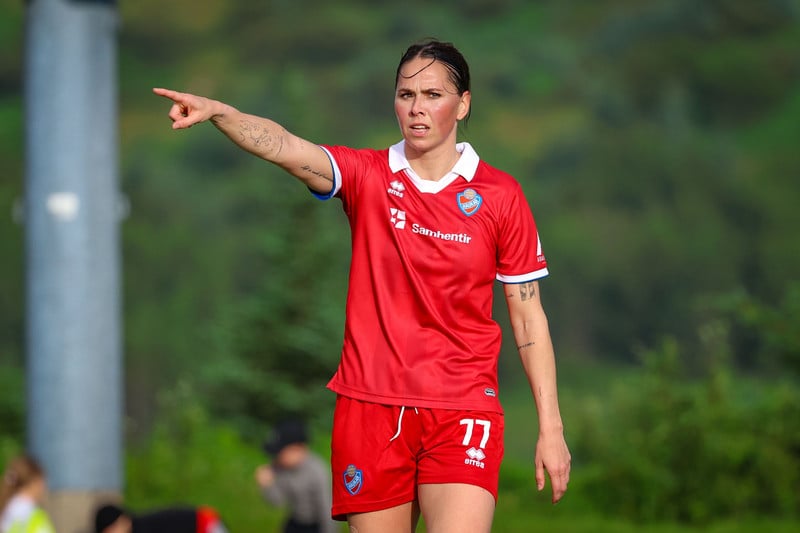 Sara Björk í leiknum í kvöld.