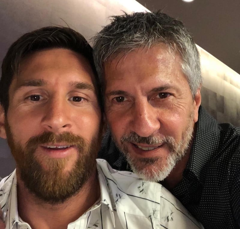 Lionel og Jorge Messi saman á góðri stund