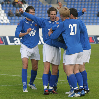 Einar telur að sínir menn í Fram muni gera 1-1 jafntefli við FH í kvöld.