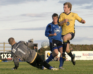 Úr leik Hamars og Ægis í fyrra.