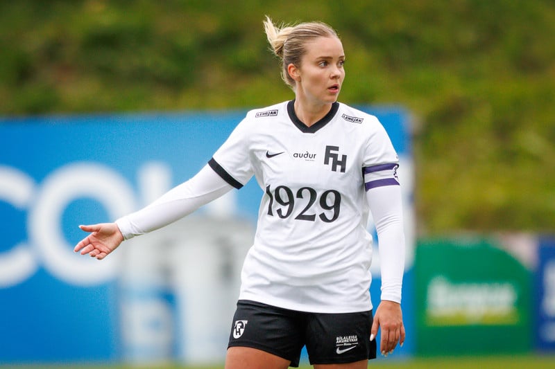 Andrea Rán Snæfeld Hauksdóttir var hetja FH þegar hún skoraði sigurmarkið gegn Stjörnunni á 90. mínútu.