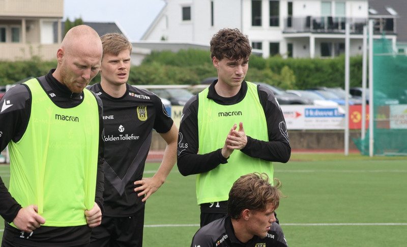 Breki og Hinrik á æfingu Egersund í dag.