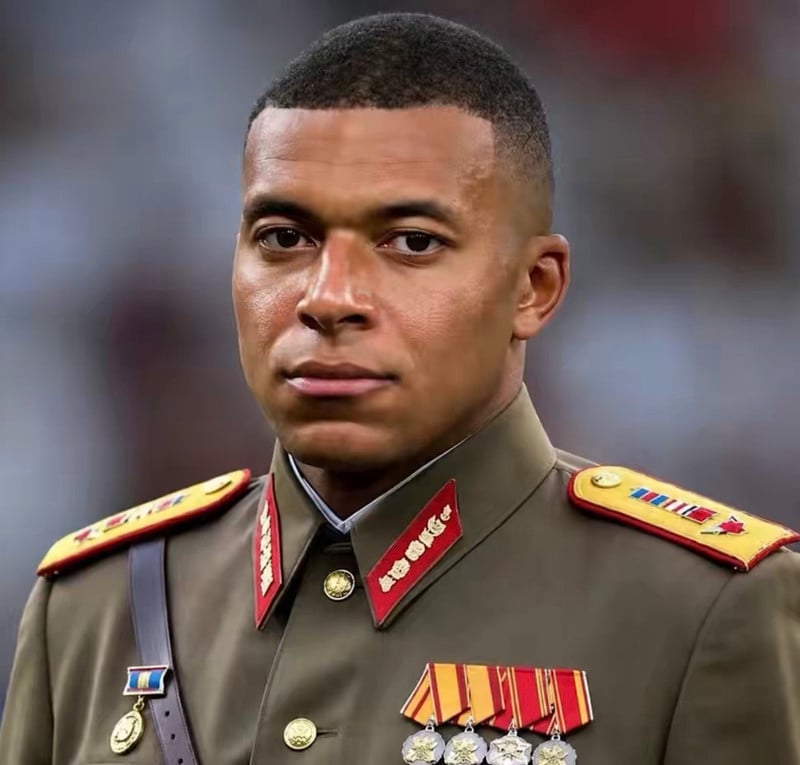 Þetta er ein af mörgum myndum sem hefur verið dreift af Mbappe