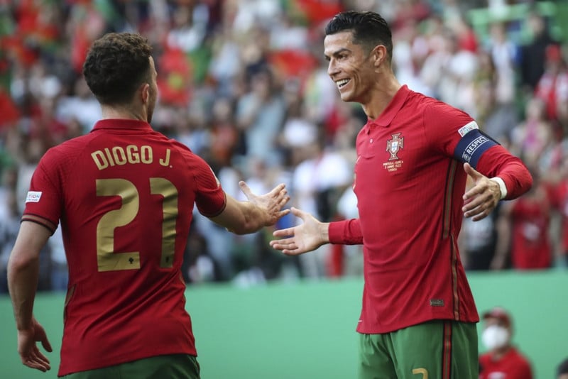 Cristiano Ronaldo og Diogo Jota