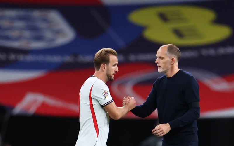 Thomas Tuchel og Harry Kane
