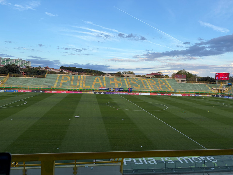 Frá Stadion Aldo Drosina í Pula.