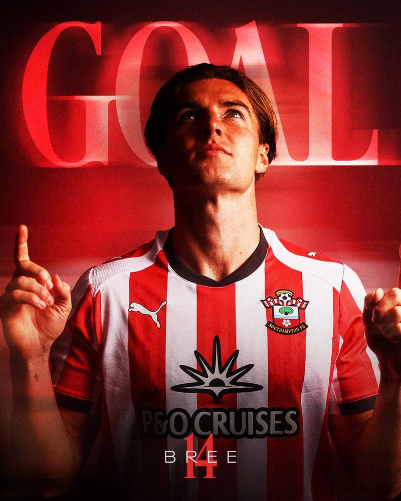 James Bree skoraði sigurmark Southampton sem var að vinna Portsmouth í fyrsta sinn í meira en 20 ár