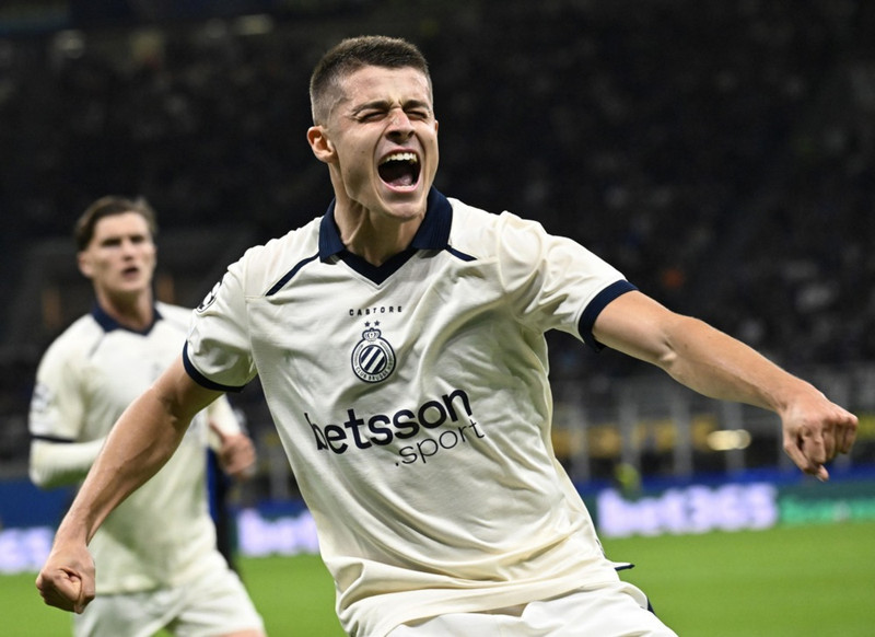 Nicolo Tresoldi fagnaði af innlifun gegn Inter