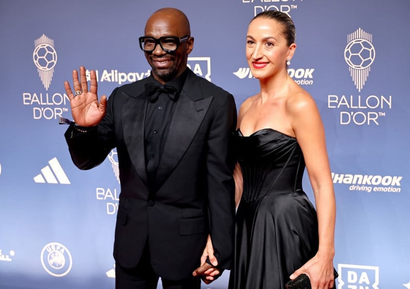 Claude Makelele og gestur.