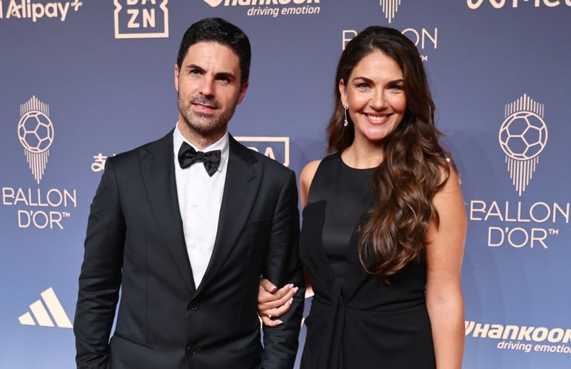 Mikel Arteta og eiginkona hans Lorena Bernal.