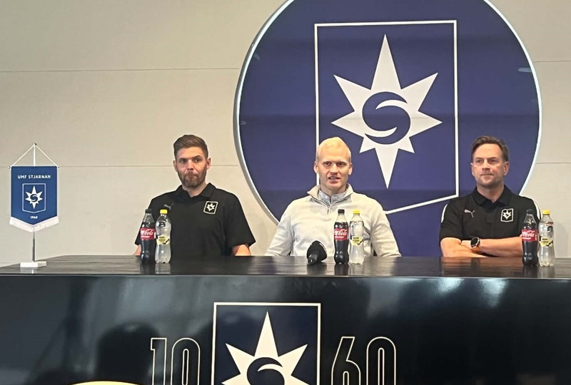 Viktor Bjarki, Halldór Orri og Rúnar Páll á fundinum.
