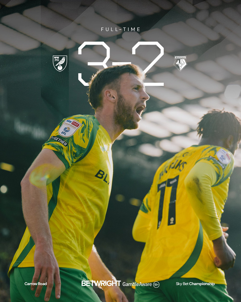 Norwich vann endurkomusigur á Watford