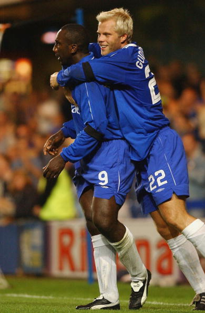 Jimmy Floyd Hasselbaink og Eiður Smári Guðjohnsen.